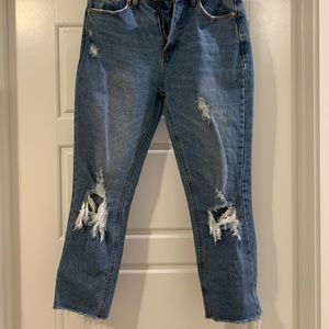 Denim straight jeans